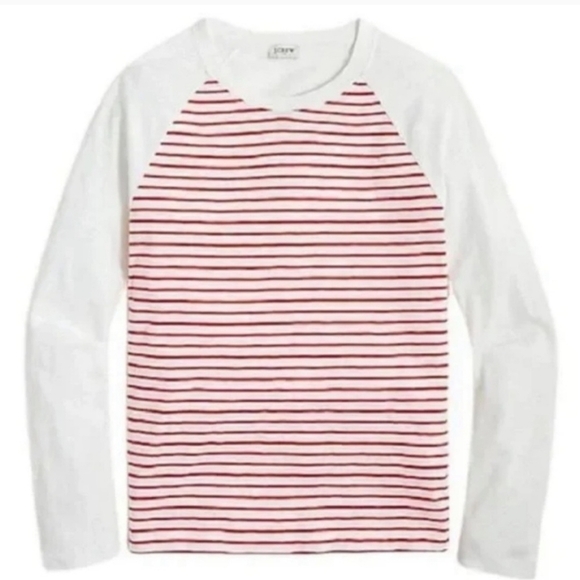 J. Crew Raglan Girlfriend Crewneck Tee - Picture 1 of 6